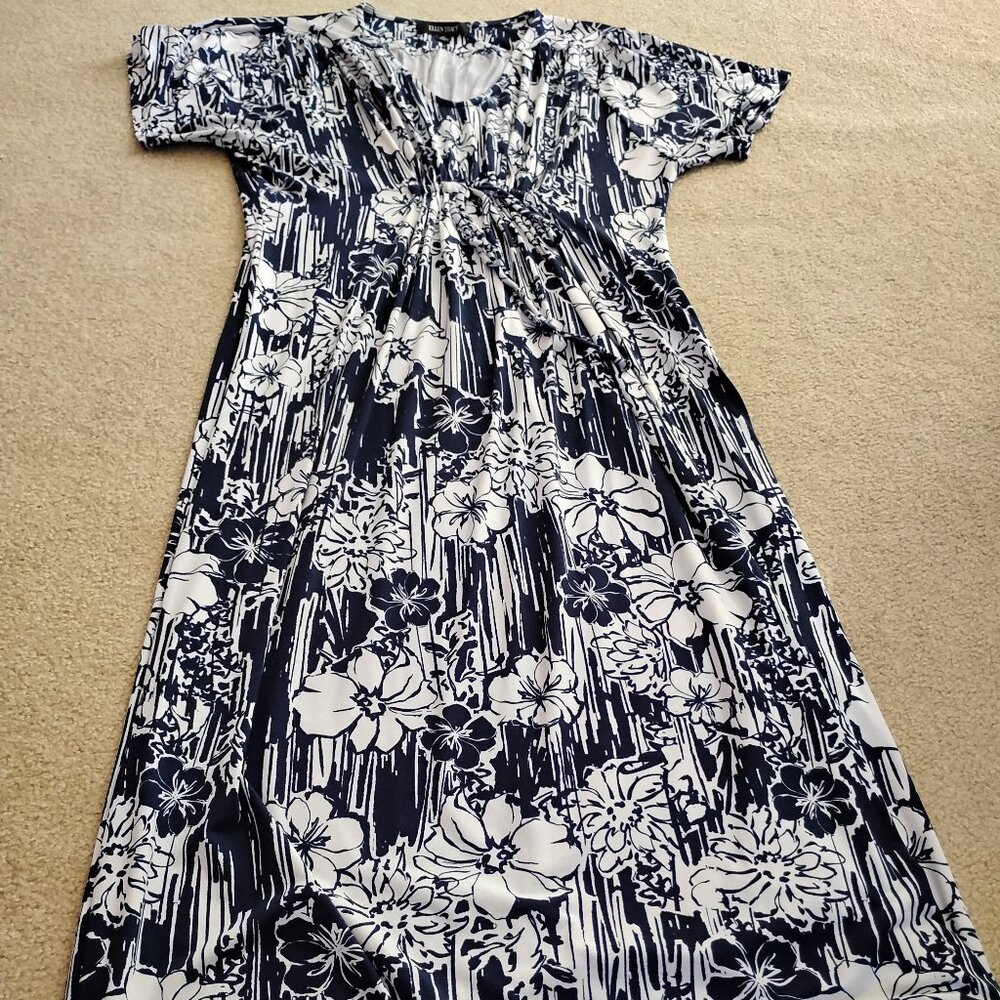 Ellen Tracy blue/white maxidress size S